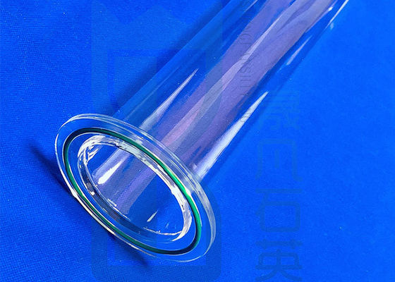 Elemen Pemanas Welding Sio2 Quartz Tube Flange