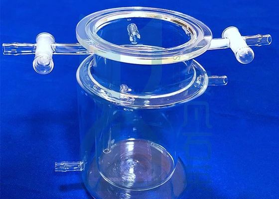 Morse6.5 Flange Quartz Reactor Tube Dengan Grinding Mouth