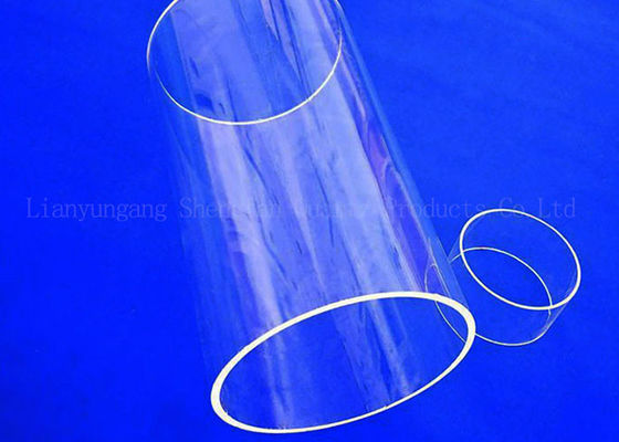Clear Glass Cylinder Heat Fused Quartz Tube Suhu Tinggi