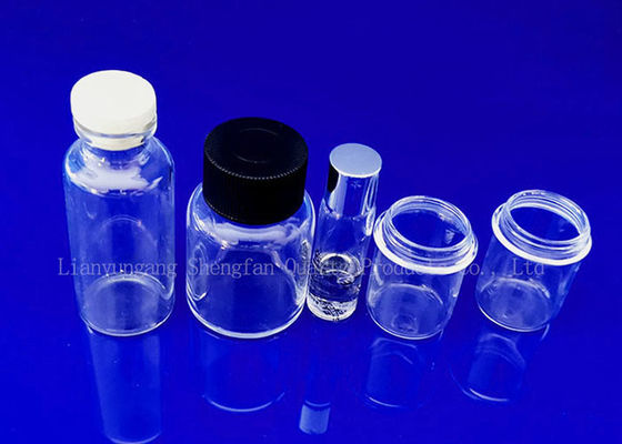 SGS Laboratory Quartz Glass Conical Flask Reagen Botol Disesuaikan Dengan Tutup Sekrup