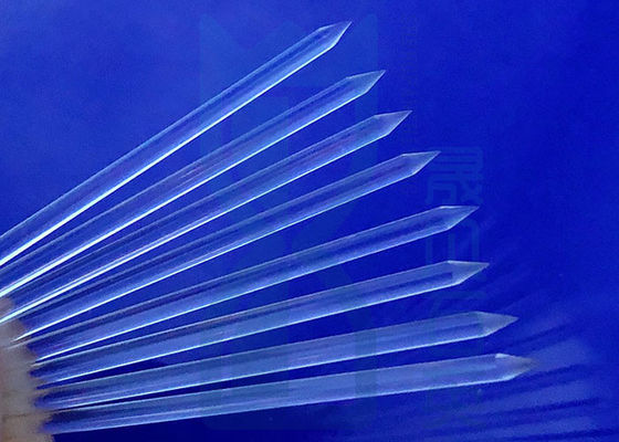 Cone Shape End Clear Fused Quartz Rod Untuk Pemanasan