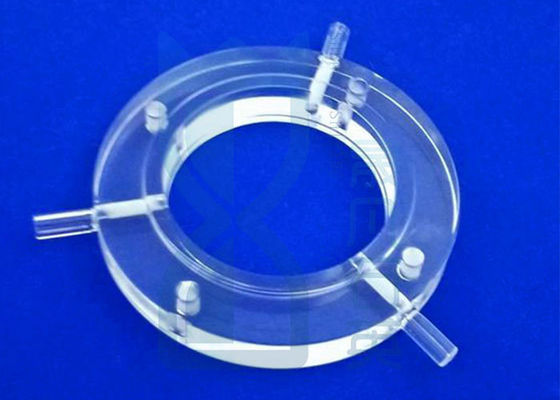 Flange Tabung Kuarsa Transparan Diameter Besar Untuk Pipa Kimia