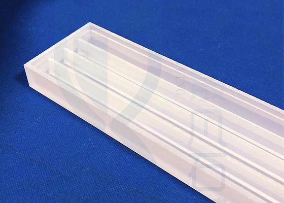 Custom Frosted Square Large 2.2g/Cm3 Quartz Glass Sheet