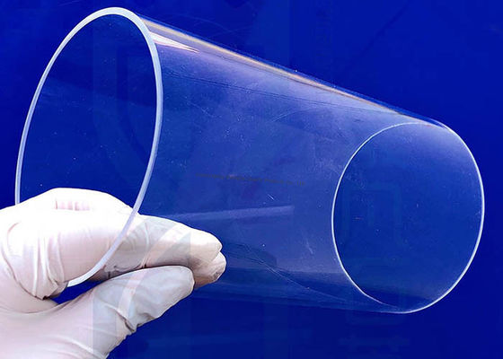 Custom Diameter Semiconductor Quartz Tubing dengan isolasi listrik yang baik tahan korosi dan transmisi cahaya yang tinggi