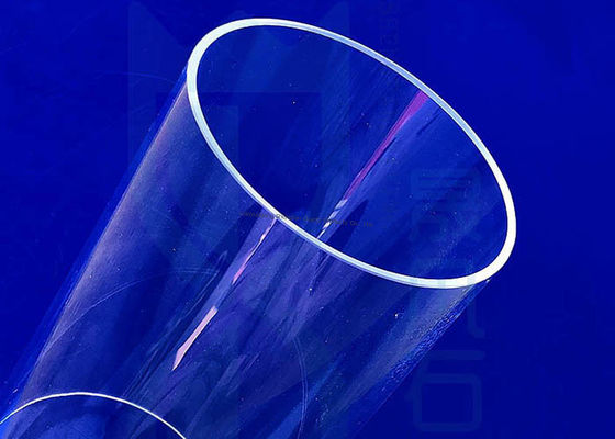 Custom Diameter Semiconductor Quartz Tubing dengan isolasi listrik yang baik tahan korosi dan transmisi cahaya yang tinggi