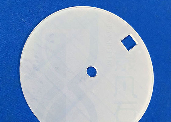 Optical Silica Fused Besar Frosted Sio2 Quartz Disc Plate Dengan Lubang
