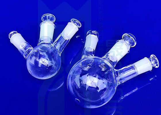 Transparan Tiga Leher Od 500mm Quartz Round Bottom Flask