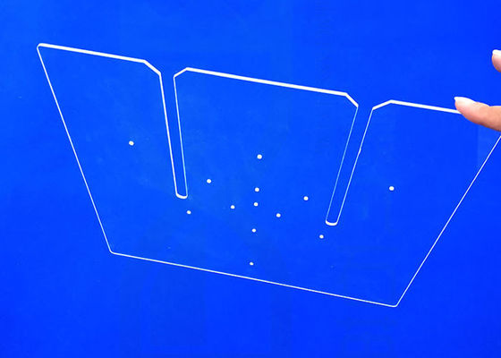 Transmisi Uv Tinggi Rectangle Clear SIO2 Fused Silica Plate