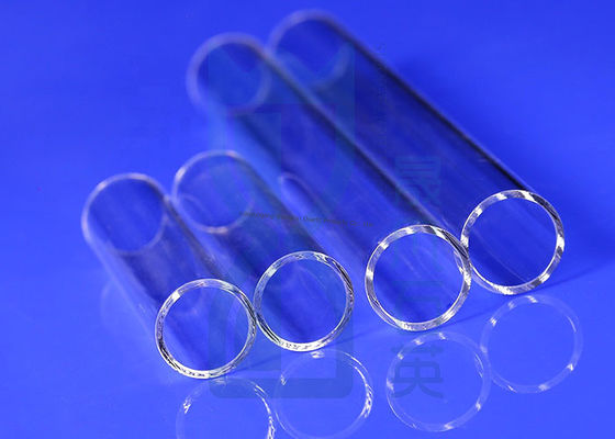 Custom Diameter Semiconductor Quartz Tubing dengan isolasi listrik yang baik tahan korosi dan transmisi cahaya yang tinggi
