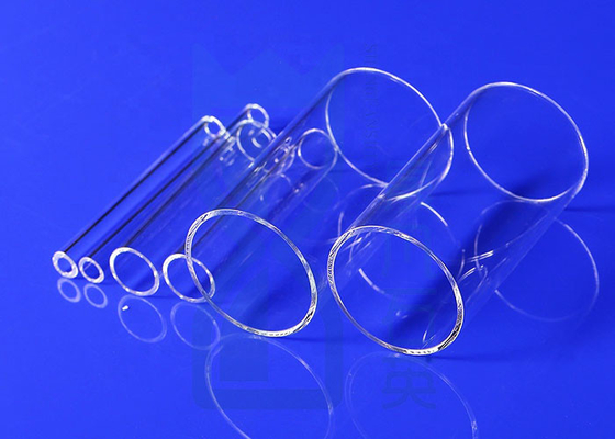 Clear 100-850ml Quartz Glass Tube Ketahanan Korosi Untuk Lampu Kaca