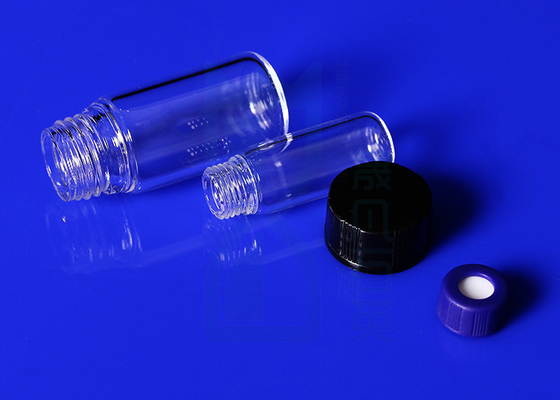 Fused Silica Quartz Glass Reagen Botol Kemurnian Transparan Dengan Tutup Sekrup