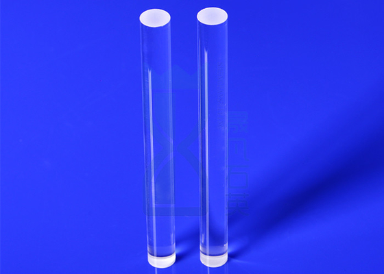 Clear Fused Quartz Glass Rod Finish Milling Untuk Solar Semiconductor