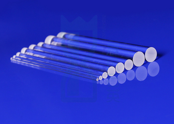 Clear Fused Quartz Glass Rod Finish Milling Untuk Solar Semiconductor