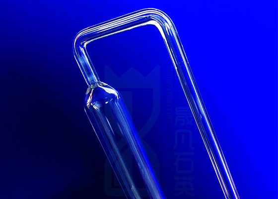 Kemurnian Tinggi Clear Fused Quartz Tubing U Shaped Fused Silica Tube