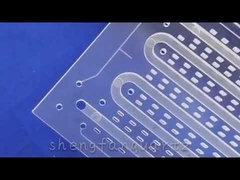 Pelat Kaca Kuarsa Fusi Bening Dipoles Api Pengeboran Laser Kustom