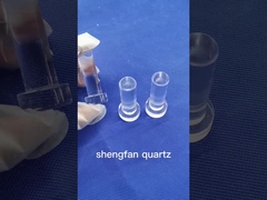 Tabung Uji Kuarsa Murni Tahan Alkali Mulut Sambungan Tanah Jernih Untuk Lab