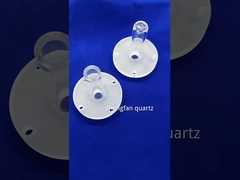 Tekanan khusus tabung Quartz Heater tahan lama Tabung Quartz Transparan Tinggi Flange Segel Vakum