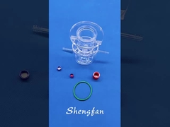 Custom Double-Layer Photocatalytic Reactor Instrumen Kaca Kuarsa Transparan P