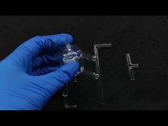 Peralatan Gelas Laboratorium Ilmu Silikon Fusi Kondensor Graham Kuarsa Kandungan SiO2 99.9% Anti Korosi