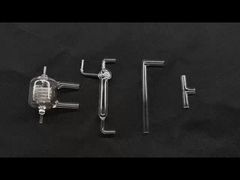 Peralatan Gelas Laboratorium Ilmu Silikon Fusi Kondensor Graham Kuarsa Kandungan SiO2 99.9% Anti Korosi