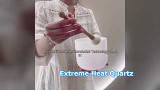 Instrumen Penyembuhan Suara Mangkuk Bernyanyi Kristal Kuarsa 99,99% jernih