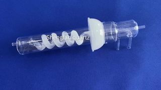 Kemurnian Tinggi 99,99% Tabung Kaca Kuarsa Pabrik Tabung Spiral Tahan Suhu Tinggi Kustom