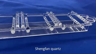 Tempat Wafer Perahu Kuarsa Transparan Tahan Asam Presisi Tinggi Perahu Kuarsa Semikonduktor